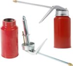 2 PCS Oil Can Pump Oiler, Manual Pump Oiler With Nozzle, Multipurpose 200ml Gun Oil Spray Can, Universal Car Accessories Oil Squirt Can Fit Most Vehicles Motorcycles (Red) - Image 2
