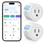 2 PCS WiFi Smart Plug, Wireless Plugs Outlet Compatible with Alexa & Google Voice Assistant, App Controlled Outlet with Timer Function, 2.4GHz Wi-Fi Smart Socket, Smart Plug Timer for Home - Image 2