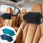 2 Pack - Car Headrest Pillow for Neck Support, 100% Memory Foam Car Neck Pillow with Sleep Mask - Universal Fit Head Rest Travel Pillow Car Pillow for Pain Relief While Driving(Contains 2 Eye Masks) - Image 2