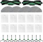 2 Roller Brush＆10 Side Brushes＆10 Hepa Filters & 4 Mopping Pads Replacement Parts Accessories Compatible with iRobot Roomba Essential Series Q0120 Y0140 Y0110 Q0110 Robot Vacuum Cleaner - Image 2