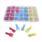 200pcs Insulated Nylon Spade Connectors Kit Quick Disconnect Electrical Terminals for Efficient Wiring Assembly and Space Saving Cable Management - Image 2