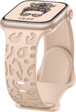 2024 Leopard Engraved Bands Compatible with Apple Watch Bands 38mm 40mm 41mm 42mm 44mm 45mm 49mm Women Men, Cheetah Sport Straps Compatible with iWatch Apple Watch Series 9 Ultra 8 7 6 5 4 3 2 1 SE - Image 2