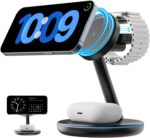2025 Home of 3 in 1 Fast Charging Station Compatible with Mag-Safe Charger Wireless Charger Stand for iPhone 16 15 14 13 12 Series,AirPods and iWatch Series-Gifts for Wife & Husband - Image 2