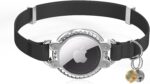 2025 Upgraded AirTag Cat Collar | Safty Elastic Kitten Collars with Apple Air Tag Holder | Sparkling Rhinestone Design | Lightweight & Comfortable Cat Tracker GPS Collar for Small Large Cats, Kittens - Image 2