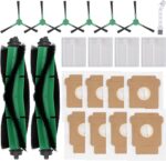 21 Pack Replacement Parts for iRobot Roomba Vacuum 2 Q0520, Essential Robot Vacuum Accessory Kit - Includes 2 Roller Brushes, 4 HEPA Filters, 8 Dust Bags, 6 Side Brushes, 1 Cleaning Tool - Image 2