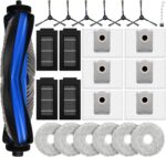 24 Pcs Replacement Parts for Ecovacs Deebot T50 Pro Omni / T50 Pro / T50 Omni Robot Vacuum, Include 1 Main Brush, 6 Dust Bags, 4 Filters, 6 Side Brushes, 6 Mop Pads and 1 Cleaning Tool - Image 2