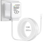 24V Doorbell Transformer Compatible with Nest Honeywell Ecobee Sensis All Models of Ring Doorbells Thermostats Power Adapter (33FT White, 12.0, Watts) - Image 2