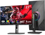 27 Inch 1440P QHD 240Hz Gaming Monitor, Fast IPS, 1ms 2K Gamer Monitor with HDR, 128% sRGB, FreeSync & G-Sync, Height/Pivot/Tilt/Swivel Vertical Monitor, Built-in Dual Speaker, HDMI/DP - Image 2
