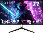 27 inch Gaming Monitor 144Hz 1ms, QHD 2560 x 1440 2K, Z-Edge UG27QF IPS Black Computer Monitor, HDR, Eye Care, HDMI x 2, DP Port - Image 2