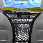 3-Layer Car Mesh Organizer, Car Net Pocket, Car Organizer Storage Between Front Seats, Multifunctional Car Seat Organizer, Barrier of Backseat Pet Kids, Driver Storage Netting Pouch - Image 2