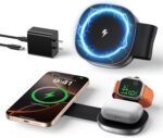 3 in 1 Charging Station for iPhone 16/15/14/13/12 Series, Foldable Travel Charger for Multiple Devices for AirPods 4/3/2/Pro, Wireless Charger Magnetic Charging for Apple Watch 10 9 8 7 6 5 4 3 Ultra - Image 2