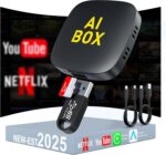 3 in 1 Wireless Carplay& Android Auto Adapter, Converts Wired to Wireless Carplay Adapter, Ai Box Support Netflix YouTube Mirroring TF Card and USB, Car Video Box for AppleiPhone iOS 10+/Android 11+ - Image 2