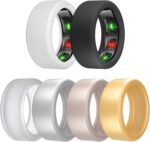 4/6 Pack Ring Protector Compatible with Oura Ring Gen 4/3, Silicone Cover Working Out Accessories Men Women (6P-Black+Clear+White+Gold+Silver+Rose Gold, S (6/7/8/9/10)) - Image 2