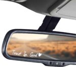 4PCS Trust in God Rearview Mirror Decal, Car Mirror Stickers, Automotive Vinyl Rear View Mirrors Decorative Stickers, Car Accessories Affirmation Reminder Stickers Universal for Cars (White) - Image 2