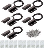 5pcs Recessed Wired Security Window Gate Contact Sensor Alarm Magnetic Reed Switch Black, Magnetic Door Sensor, Normally Closed Magnetic Switch - Image 2