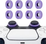 8 Pack Precision Rings Aim Assist for PS5, for PS4, Compatible with Xbox Controllers Accessories– Enhance Accuracy & Control with Soft Silicone Rings – Compatible with Fortnite & FPS Games, Purple - Image 2