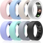 8 Pack Ring Covers for Oura & Galaxy Rings, Anti-Scratch Elastic Silicone Covers for Working Out & Gym - Image 2