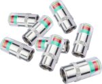 8PCS Tire Pressure Caps,Visual Tire Caps with Pressure Gauge & 3 Color Provides Real-Time Monitoring,Universal Car Valve Stem Cap Automotive Accessories for Most Vehicles - Image 2
