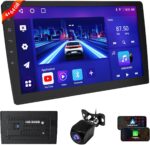 9" Wireless Double Din Car Stereo, Car Radio with Apple Carplay & Android Auto, Bluetooth 5.4, Backup Camera, Touchscreen Radio with Voice Control, Mirror Link, WiFi-6, FM/AM/RDS - Image 2