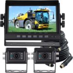 AHD 1080P Wired Reverse Rear View Backup Camera System,2 IR Camera with Waterproof IP69K, 7" Single View Monitor with TVS Protector,Vibration-Proof 10G for Tractor/Truck/Skid Steer/Heavy Equipment - Image 2