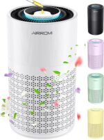 AIRROMI Air Purifier for Bedroom with HEPA 3-in-1 Filter, Pet Air Purifier for Home Cat Pee Smell, Covers Upto 990 Ft², Quiet 360° intake Air Cleaner for pet hair,allergies,Dust,Smoke A2001 White - Image 2