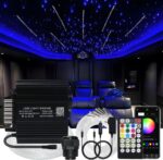 AKEPO 12W Twinkle+Meteor 2-in-1 Fiber Optic Lights, APP Control Starlight Headliner Kit Car Home RGBW Sound Activated 600pcs*0.03in*13.1ft+240pcs Shooting Star Fiber Optic Star Ceiling kit - Image 2