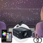 AKEPO 16W RGBW APP Twinkle Fiber Optic Lights, Small Size Music Activated 450pcs 0.03in 9.8ft/3m Optical Fiber Star Ceiling Light Kit for Car Headliner Star/Home - Image 2