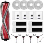Accessories Kit for Yeedi M12 PRO+ Robot Vacuum Cleaner, 1 Main Brush, 4 HEPA Filters, 4 Mop Pads, 4 Dust Bag, 4 Side Brushes, 1 Clean Brush - Image 2