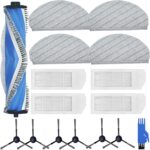 Accessories for ECOVACS DEEBOT N20 Plus, N20 Pro Plus, for Yeedi C12 Pro Plus, C12 Vacuum Cleaner, 1 Main Brush, 4 Filters, 4 Mop Pads, 6 Side Brushes, N20 Plus Replacement Part Kit Attachment - Image 2