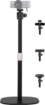 AceTaken Heavy-Duty Webcam Stand, Tabletop Webcam Tripod Holder Compatible with Logitech MX Brio 4K,Brio pro X 4K,Brio 501,C920x,C922x,C930,C925-E,C615 Webcams - Image 2