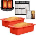Air Fryer Silicone Loaf Pans for Baking, Non-Stick Bread Cake Pan, 7.5 inch Airfryer Bakeware Sets, Meatloaf Brownie Corn, Fits Instant Pot, Ninja Foodi, Cosori, Chefman, Power XL, Dash, BPA Free - Image 2