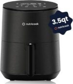 Air Fryer – 8 Preset Functions, Tempered Glass Control Panel, 3.5 Quart Compact Airfryer for Home and Kitchen, Quiet, Small, Non-Toxic, Black - Image 2