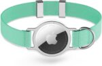 AirTag Cat Collar,Ultra Elastic Cat Tracker Collar with Apple Air Tag Holder, [Lightweight][Scratch Resistant] Stepless Adjustable GPS Pet Collar for Cats Kittens (Green) - Image 2
