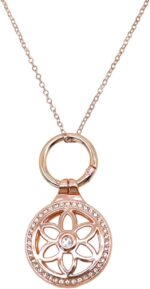 Airtag Necklace for Adults, Metal Jewelry Chain Airtag Holder Necklace for Women Men GPS Tracker Necklace Compatible with Air Tag (Rose Gold) - Image 2