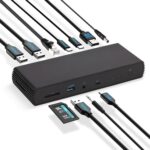 Amazon Basics Thunderbolt4/USB4 Pro Docking Station,2xTBT4,1xHDMI2.1,3xUSB A 3.1,RJ45,Dual Display, Black, 7.86 x 2.95 x 1.23 inches - Image 2