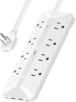 Anker Flat Plug Power Strip, 12-in-1 USB-C Power Strip with 8 AC, 2 USB-C, and 2 USB-A Ports, 5 feet Extension Cord, Slim Desk Charging Station, 900J Surge Protection, 35W Max for Home, Office, Dorm - Image 2