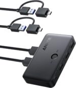 Anker USB 3.0 Switch, Easy One-Click Device Switching for 2 Laptops or Desktops, 3 USB-A Ports, 5Gbps Data Transfer, Compatible with Windows, macOS, Linux - Image 2