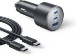 Anker iPhone 16 USB-C Car Charger, 167.5W Max 3-Port Ultra-Compact Type-C Fast Car Charger for MacBook Pro/Air, iPhone 15/14/13 Series, Samsung S24/S23, iPad Pro, AirPods and More - Image 2