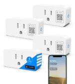 Apple Homekit Smart Plug Mini, Compact Design, Matter Over WiFi(2.4Ghz), Works with Apple HomeKit, Alexa & Google, Smart Life APP, 4Pack - Image 2