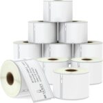 BETCKEY - Compatible DYMO 30323 (2-1/8" x 4") Shipping/Name Badge Labels, Perforated, Compatible with DYMO Labelwriter 450, 4XL, NOT Fit 550 & 5XL [10 Rolls/2400 Labels] - Image 2