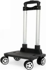 Backpack Trolley - 4 Wheels Folding Compact Lightweight Luggage Cart, Travel Trolley for Bags/Lunch Backpack/Golf Bag (4 Wheels) - Image 2