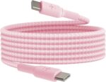 Belkin BoostCharge (2M/6.6ft) Braided USB-C to USB-C Cable for iPhone 16, iPhone 16 Pro, iPhone 16 Pro Max, Galaxy S25, S24, Note, Pixel 9 & 8, iPad Pro, Nintendo Switch 2 & More - Pink - Image 2