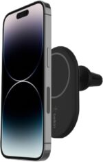 Belkin MagSafe-Compatible Magnetic Wireless Car Charger 10W - BoostCharge Pro Wireless Charger, Magnetic Car Vent Phone Mount for iPhone 16, iPhone 15, 14, & 13 Series - Black - Image 2