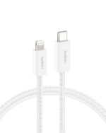 Belkin USB C Cable w/Lightning Connector, 6.6ft - Soft, Flexible Fast-Charging Cable, Lightning Charger Cord for iPhone 14 & Earlier Series, iPad 9th Gen, Airpods & More - White - Image 2
