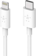 Belkin USB-C to Lightning Cable (4ft Fast Charging iPhone USB-C Cable for iPhone 11, 11 Pro, 11 Pro Max, XS, XS Max, XR, X, MacBook, iPad and more, Apple MFi-Certified), White (F8J239bt04-WHT) - Image 2