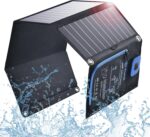 BigBlue Portable Solar Charger 28W with Digital Ammeter, 25.4% High-Efficiency, Dual USB Ports, Folding Waterproof Solar Panels with Carabiners for Camping, Backpacking, Phones, Tablets, Power Bank - Image 2