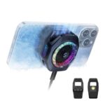 Black Shark Magnetic Phone Cooler 5 Pro - 18 Addressable RGB LEDs, Detachable Grip, APP-Controlled Thermostatic Cooling Fan for iPhone MagSafe/Android/iPad -Gaming/Streaming/Photography - Image 2