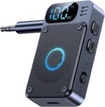 Bluetooth Receiver & Transmitter, 5.4 Bluetooth Car Adapter, Wireless AUX for HomeStereo,Headphones,Speakers, Car Radio, TVs, PCs, Hands-Free Call, Battery Level Display - Image 2