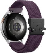 Braided Band for Samsung Galaxy Watch 7 6 5 4 FE 40mm 44mm/Watch 6 4 Classic 43mm 47mm 42mm 46mm/5 Pro 45mm/3 41mm/Active 2, 20mm Parachute Buckle Stretchy Nylon Sport Strap for Men Women - Image 2