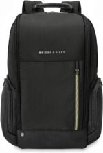 Briggs & Riley Medium Widemouth Backpack - Carry On Travel Backpack for Women & Men, Personal Item Bag, Self-Repairing Zippers, Padded Straps, Fits up to 15.6" Laptop - HTA Collection, Black - Image 2